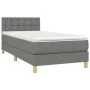 Box spring bed with dark gray fabric mattress 90x190 cm by vidaXL, Beds and slatted bases - Ref: Foro24-3140898, Price: 315,5...