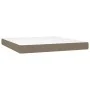 Box spring bed with taupe gray fabric mattress 160x200 cm by vidaXL, Beds and slatted bases - Ref: Foro24-3140469, Price: 499...