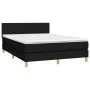 Box spring bed with black fabric mattress 140x200 cm by vidaXL, Beds and slatted bases - Ref: Foro24-3140459, Price: 441,53 €...