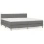 Box spring bed with dark gray fabric mattress 200x200 cm by vidaXL, Beds and slatted bases - Ref: Foro24-3140562, Price: 557,...