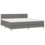 Box spring bed with dark gray fabric mattress 200x200 cm by vidaXL, Beds and slatted bases - Ref: Foro24-3140562, Price: 557,...