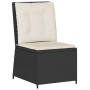 Set de muebles de jardín 5 pzas y cojines ratán sintético negro