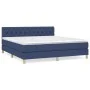 Box spring bed with blue fabric mattress 160x200 cm by vidaXL, Beds and slatted bases - Ref: Foro24-3140871, Price: 513,83 €,...