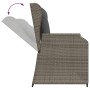 Set de muebles de jardín 5 pzas y cojines ratán sintético gris