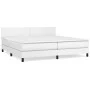 Box spring bed with white synthetic leather mattress 200x200 cm by vidaXL, Beds and slatted bases - Ref: Foro24-3141024, Pric...
