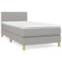 Boxspringbett mit hellgrauer Stoffmatratze 100x200 cm von vidaXL, Betten und Lattenroste - Ref: Foro24-3140433, Preis: 302,95...