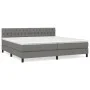 Cama box spring con colchón tela gris oscuro 200x200 cm de vidaXL, Camas y somieres - Ref: Foro24-3140322, Precio: 579,53 €, ...