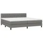 Cama box spring con colchón tela gris oscuro 200x200 cm de vidaXL, Camas y somieres - Ref: Foro24-3140322, Precio: 579,53 €, ...