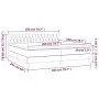 Cama box spring con colchón tela gris oscuro 200x200 cm de vidaXL, Camas y somieres - Ref: Foro24-3140322, Precio: 579,53 €, ...