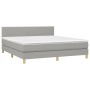 Boxspringbett mit hellgrauer Stoffmatratze 180x200 cm von vidaXL, Betten und Lattenroste - Ref: Foro24-3140473, Preis: 542,33...