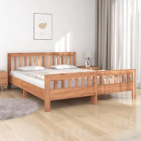 Estructura de cama madera de teca maciza 160x200 cm