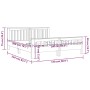 Estructura de cama madera de teca maciza 160x200 cm