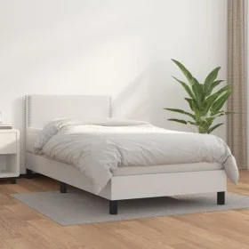 Boxspringbett mit weißer Kunstledermatratze 80x200 cm von vidaXL, Betten und Lattenroste - Ref: Foro24-3141030, Preis: 295,11...