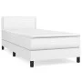 Box spring bed with white synthetic leather mattress 80x200 cm by vidaXL, Beds and slatted bases - Ref: Foro24-3141030, Price...