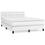 Box spring bed with white synthetic leather mattress 140x200cm by vidaXL, Beds and slatted bases - Ref: Foro24-3141126, Price...