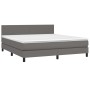 Boxspringbett mit grauer Kunstledermatratze 180x200 cm von vidaXL, Betten und Lattenroste - Ref: Foro24-3141021, Preis: 528,8...