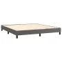 Box spring bed with gray synthetic leather mattress 180x200 cm by vidaXL, Beds and slatted bases - Ref: Foro24-3141021, Price...