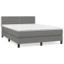 Box spring bed with dark gray fabric mattress 140x190 cm by vidaXL, Beds and slatted bases - Ref: Foro24-3139970, Price: 458,...