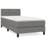Box spring bed with dark gray fabric mattress 90x190 cm by vidaXL, Beds and slatted bases - Ref: Foro24-3140338, Price: 302,7...
