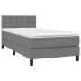 Box spring bed with dark gray fabric mattress 90x190 cm by vidaXL, Beds and slatted bases - Ref: Foro24-3140338, Price: 307,5...