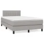 Cama box spring con colchón tela gris claro 120x200 cm de vidaXL, Camas y somieres - Ref: Foro24-3140201, Precio: 371,66 €, D...