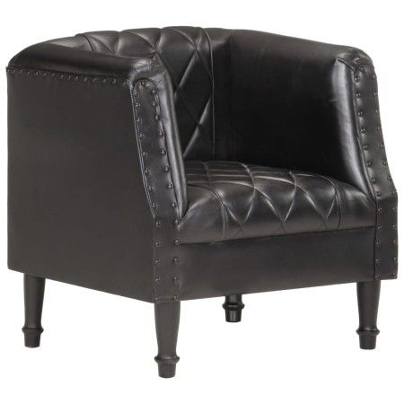 Black Genuine Goat Leather Bucket Armchair by vidaXL, Armchairs - Ref: Foro24-286617, Price: 271,89 €, Discount: %