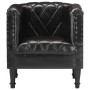 Black Genuine Goat Leather Bucket Armchair by vidaXL, Armchairs - Ref: Foro24-286617, Price: 271,89 €, Discount: %