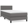 Boxspringbett mit grauer Kunstledermatratze 90x200 cm von vidaXL, Betten und Lattenroste - Ref: Foro24-3141045, Preis: 287,22...