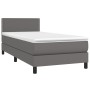 Boxspringbett mit grauer Kunstledermatratze 90x200 cm von vidaXL, Betten und Lattenroste - Ref: Foro24-3141045, Preis: 287,22...