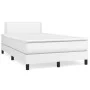 Box spring bed with white synthetic leather mattress 120x200 cm by vidaXL, Beds and slatted bases - Ref: Foro24-3141054, Pric...