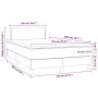 Box spring bed with white synthetic leather mattress 120x200 cm by vidaXL, Beds and slatted bases - Ref: Foro24-3141054, Pric...