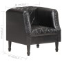 Black Genuine Goat Leather Bucket Armchair by vidaXL, Armchairs - Ref: Foro24-286617, Price: 271,89 €, Discount: %