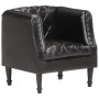 Black Genuine Goat Leather Bucket Armchair by vidaXL, Armchairs - Ref: Foro24-286617, Price: 271,89 €, Discount: %