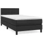 Box spring bed with black synthetic leather mattress 100x200 cm by vidaXL, Beds and slatted bases - Ref: Foro24-3141107, Pric...