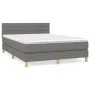 Box spring bed with dark gray fabric mattress 140x190 cm by vidaXL, Beds and slatted bases - Ref: Foro24-3140690, Price: 505,...
