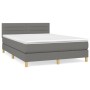 Boxspringbett mit dunkelgrauer Stoffmatratze 140x190 cm von vidaXL, Betten und Lattenroste - Ref: Foro24-3140690, Preis: 476,...