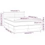Box spring bed with dark gray fabric mattress 140x190 cm by vidaXL, Beds and slatted bases - Ref: Foro24-3140690, Price: 505,...