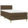 Box spring bed with dark brown fabric mattress 90x200 cm by vidaXL, Beds and slatted bases - Ref: Foro24-3140428, Price: 274,...
