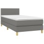 Box spring bed with dark gray fabric mattress 90x190 cm by vidaXL, Beds and slatted bases - Ref: Foro24-3140418, Price: 316,7...