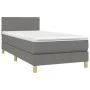 Box spring bed with dark gray fabric mattress 90x190 cm by vidaXL, Beds and slatted bases - Ref: Foro24-3140418, Price: 305,8...