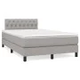 Box spring bed with light gray fabric mattress 120x200 cm by vidaXL, Beds and slatted bases - Ref: Foro24-3140281, Price: 366...