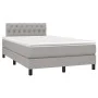 Box spring bed with light gray fabric mattress 120x200 cm by vidaXL, Beds and slatted bases - Ref: Foro24-3140281, Price: 366...