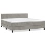 Boxspringbett mit hellgrauer Samtmatratze 180x200 cm von vidaXL, Betten und Lattenroste - Ref: Foro24-3141197, Preis: 507,60 ...