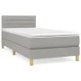 Box spring bed with light gray fabric mattress 80x200 cm by vidaXL, Beds and slatted bases - Ref: Foro24-3140649, Price: 269,...