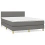 Box spring bed with dark gray fabric mattress 140x200 cm by vidaXL, Beds and slatted bases - Ref: Foro24-3140458, Price: 417,...
