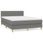 Boxspringbett mit dunkelgrauer Stoffmatratze 140x200 cm von vidaXL, Betten und Lattenroste - Ref: Foro24-3140458, Preis: 425,...