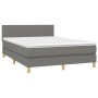 Boxspringbett mit dunkelgrauer Stoffmatratze 140x200 cm von vidaXL, Betten und Lattenroste - Ref: Foro24-3140458, Preis: 425,...