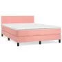 Boxspringbett mit rosa Samtmatratze 140x200 cm von vidaXL, Betten und Lattenroste - Ref: Foro24-3141190, Preis: 406,29 €, Rab...