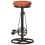Küchenhocker 2 Stück echtes Ziegenleder schwarz und braun von vidaXL, Küchenhocker - Ref: Foro24-286967, Preis: 212,89 €, Rab...