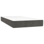 Box spring bed with dark gray velvet mattress 90x200 cm by vidaXL, Beds and slatted bases - Ref: Foro24-3141342, Price: 288,4...